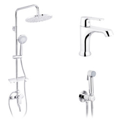 Душевая система Kroner Armada-C064K + Armada-C010 + Bidet-C082