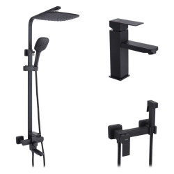 Душевая система Kroner Edelstahl Kubus-SCH063 + Edelstahl Kubus-SCH010 + Edelstahl Kubus-SCH052