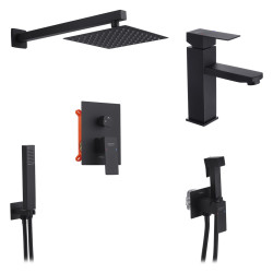 Душевая система скрытого монтажа Kroner Edelstahl Kubus-SCH082 + SCH010 + SCH053