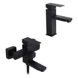 Набор смесителей Kroner Edelstahl Kubus-SCH010 + Edelstahl Kubus-SCH060