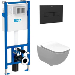 Інсталяція з унітазом Roca Duplo Nova WC A89P320020 + Roca Alegra Rimless A34H139000