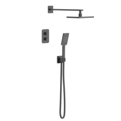 Душевая система скрытого монтажа Imprese BILOVEC t04800910SQС черный матовый