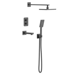 Душевая система скрытого монтажа Imprese BILOVEC t04800910STC черный матовый