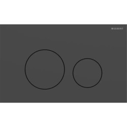 Панель смыва Geberit Sigma40 Round, двойной смыв, нерж.сталь, черный матовый (115.628.14.1)