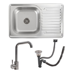 Кухонная мойка Valeso 7850 Декор 0,8/180 TM + Valeso NS02A