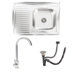 Кухонна мийка Valeso 8060 Сатин "R" 0,7/160 TM + Valeso 56 NESP