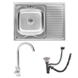 Кухонная мойка Valeso 8060 Сатин "L" 0,7/160 TM + Valeso 56 NESP