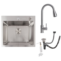 Кухонная мойка Valeso Handmade 50x45 + Valeso KT 8203