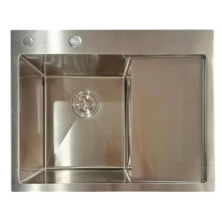 Кухонна мийка Mixxus MH6350L Nano-Silver (3.0/0.8) (MI7044)