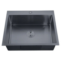 Кухонная мойка Zerix ZH6050-215 NANO-BLACK (3.0/0.8) (MX1586)