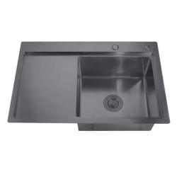 Кухонна мийка Zerix ZH7849R-215 Nano-Black (3.0/0.8) (MX1592)