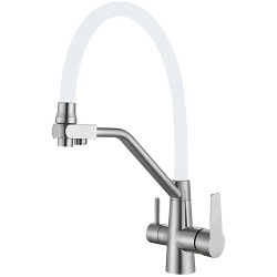 Кухонный смеситель с подключением к фильтру Mixxus FUL-021 REFL.WHITE (MI7017)
