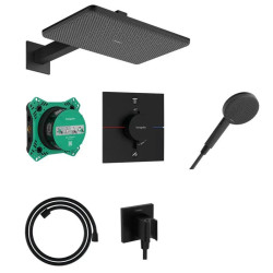 Душевая система скрытого монтажа Hansgrohe Raindance Alive S 300 1jet 6 в1, Matt Black (24630670)