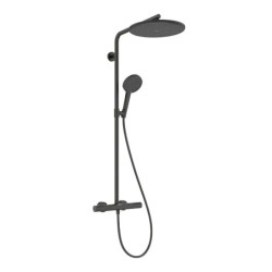 Душевая система Hansgrohe Raindance Alive S Puro 300 1jet EcoSmart с Ecostat Element, Brushed Black Chrome (24593340)