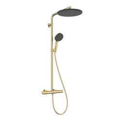 Душевая система Hansgrohe Raindance Alive S Puro 300 1jet с Ecostat Element, Polished Gold Optic (24592990)