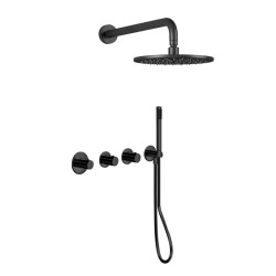 Душова система прихованого монтажу Paffoni Modular box, чорний матовий (KITMDE000NO)