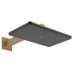 Лійка для верхнього душу Hansgrohe Raindance Alive Q 340/210 2jet EcoSmart с держателем, Brushed Bronze (24551140)