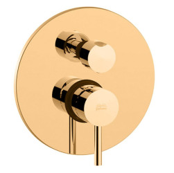 Смеситель скрытого монтажа для душа Paffoni Light медовое золото (LIG018HG)