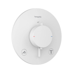 Змішувач термостатичний прихованого монтажу для душу Hansgrohe Ecostat Comfort S Matt White (33715700)