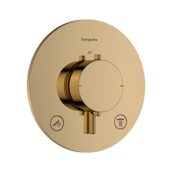 Змішувач термостатичний прихованого монтажу для душу Hansgrohe Ecostat Comfort S Polished Gold Optic (33715990)