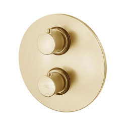 Смеситель термостатический скрытого монтажа для душа Paffoni Light Brushed Honey Gold (LIQ019HGSP)