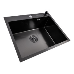 Кухонная мойка Valeso Handmade PVD 60*50 черная (3,0/0,8)