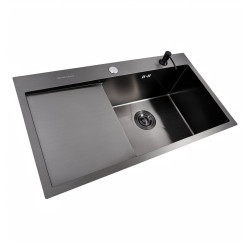 Кухонная мойка Valeso Handmade PVD CM 78*43 R черная (3.0/0.8)
