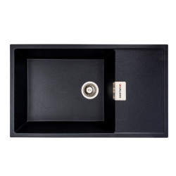 Кухонна мийка Valeso 8650 DIAMOND матова чорний металік