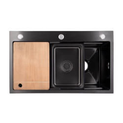 Кухонна мийка Lidz Handmade H7545B Decor Black PVD Honeycomb 3,0/1,0 мм LDH7545BDECPVD48373