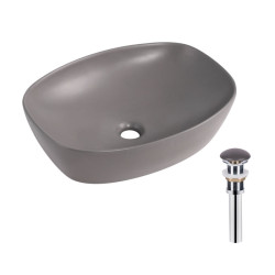 Раковина Qtap Robin 500х380х140 Stone grey QT04116302SG