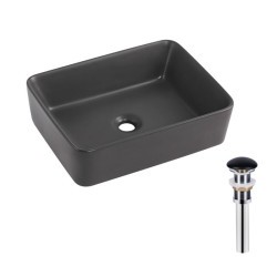 Раковина Qtap Tern 480x370x135 Anthracite QT17116069AN