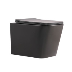 Унітаз підвісний Qtap Tern Ultra Quiet 490×365×325 Anthracite, Slim Duroplast / Soft-close / Quick Release QT17332303ASAN