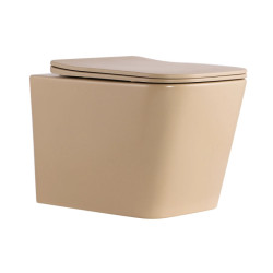 Унітаз підвісний Qtap Tern Ultra Quiet 490×365×325 Beige, Slim Duroplast / Soft-close / Quick Release QT17332303ASSB