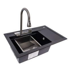 Кухонна мийка Valeso 7950 ATRUM матова чорна