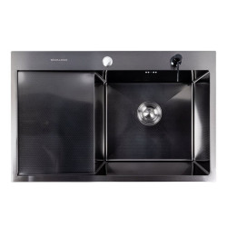 Кухонна мийка Valeso Handmade CM 78*50 R Decor PVD чорна (3.0/0.8)