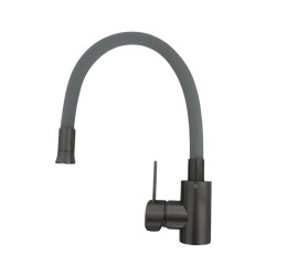 Кухонний змішувач Valeso KF63 (сірий гусак, PVD чорний корпус)