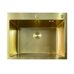 Кухонна мийка Mixxus MH6050 Micro Decor Brushed Gold (3.0/0.8) (матове золото) (MI8222)