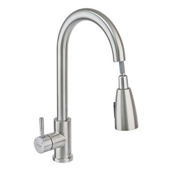 Кухонный смеситель с выдвижной лейкой Mixxus SUS 014-B (SS0023)