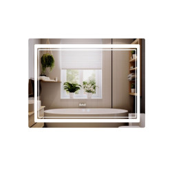 Дзеркало Qtap Cardinal (CA2) 1000х800 з LED-підсвічуванням Touch, з антизапот., З диммером, рег. темп. кольори (3000-6500K) QT0478C1008048455