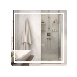 Дзеркало Qtap Mideya (MI2) 700х800 з LED-підсвічуванням Touch, з антизапот., Диммер, рег. яскравості QT2078DCF7080