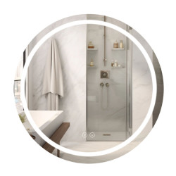 Дзеркало Qtap Mideya (MI6) R900 з LED-підсвічуванням Touch, з антизапот., Диммер, рег. яскравості QT2078NCR9090W