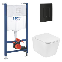 Інсталляция с унитазом Grohe Solido 2 в 1 38971000 + Grohe Even 389662430 + Kroner Eifel WHI483429 TORNADO