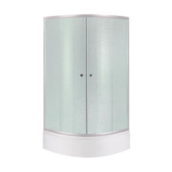 Душова кабіна Lidz Latwa SC80x80.SAT.MID.FR скло Frost 4 мм + Lidz KAPIELKA ST80x80x26