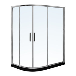 Душова кабіна RJ K9177-FBM-1021 right 120*90*190 хром, прозоре скло 6 мм, PVC подіум