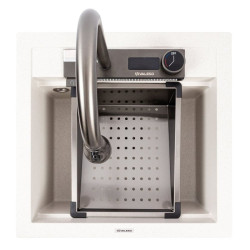 Кухонна мийка Valeso 5149 VIVA матова біла в крапку