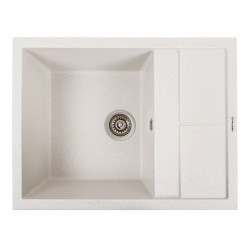 Кухонна мийка Valeso 6550 LOTOS матова біла в крапку