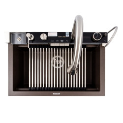 Кухонна мийка Valeso 6846 IRENA матова темна скеля