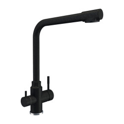 Кухонный смеситель с подключением к фильтру Valeso KT 8201 (8626) черный металлик