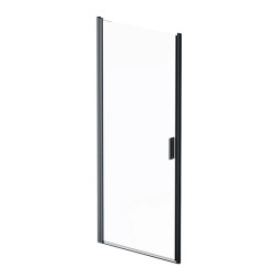 Душові двері Am.Pm Gem Solo Pivot W90UG-090-1P-195BT (90 см, прозоре скло, профіль чорний матовий)