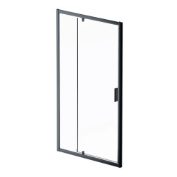 Душові двері Am.Pm Gem Solo Pivot W90UG-110-1P-195BT (110 см, прозоре скло, профіль чорний матовий)
